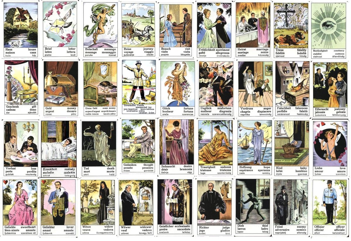 The Gypsy Cards (Zigeuner Wahrsagekarten) Cartomancy Tarot, Tea